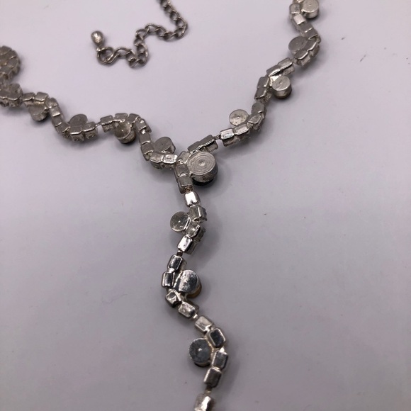 Formal Crystal Y Necklace Dripped Waterway Necklace - Picture 7 of 7